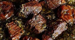 طرز تهیه خورش آلو اسفناج خوشمزه و مجلسی با گوشت گوسفندی و گوساله ، فیلم و عکس تهیه خورشت آلو اسفناج برای 5 نفر ، khoresht-aloo-esfenaj