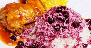 آلبالو پلو، طرز تهیه و پخت آلبالو پلو شیرازی خوشمزه و مجلسی با فیله و ران مرغ در منزل به صورت خانگی، آموزش درست کردن آلبالو پلو برای 2 و 4 نفر، albaloo-polo