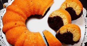 طرز تهیه و پخت کیک دو رنگ خوشمزه و مجلسی در منزل مرحله به مرحله، دستور پخت کیک دو رنگ مدل های انگلیسی و کشمشی و گردویی در قابلمه و قالب میان تهی