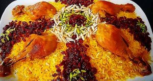 رشک پلو، دستور پخت زرشک پلو با مرغ و هویج تالار برای 6 نفر، آموزش کامل زرشک پلو قالبی ، zereshk polo