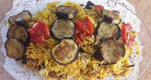 طرز تهیه بادمجان پلو خوشمزه و مجلسی به روش قزوینی و شیرازی در منزل