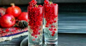 طرز تهیه ژله حبابی انار ژله ای عاشقانه و رمانتیک در جام و لیوان برای جشن های خاص و سالگرد ازدواج