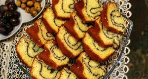 طرز تهیه كیک شياردار و طرح دار خوشمزه و شکلاتی