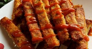 طرز تهیه کرانچی سیب زمینی با نشاسته ذرت و پنیر پیتزا ، دستور پخت کرانچی سیب زمینی و پنیری خانگی در منزل مرحله به مرحله