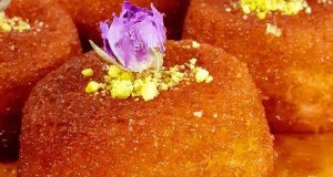طرز تهیه کیک شیرازی خوشمزه و شربتی زعفرانی با ماست ، دستور پخت کیک شیرازی شربتی فنجانی بدون فر و شیر به روش بازاری در خانه و منزل