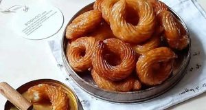 طرز تهیه بامیه عربی گرد بسیار خوشمزه و خشک عالی