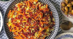 طرز تهیه هویج پلو خوشمزه و مجلسی با گوشت چرخ کرده برای 2 نفر ، دستور پخت هویج پلو خانگی با گوشت چرخ کرده برای 4 نفر در خانه