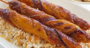 طرز تهیه رول بادمجان کباب سیخی خوشمزه و مجلسی در فر