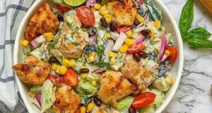 طرز تهیه سالاد مرغ رژیمی بسیار خوشمزه با کاهو برای شام ، دستور تهیه سالاد مرغ و کاهو و سیب زمینی رژیمی