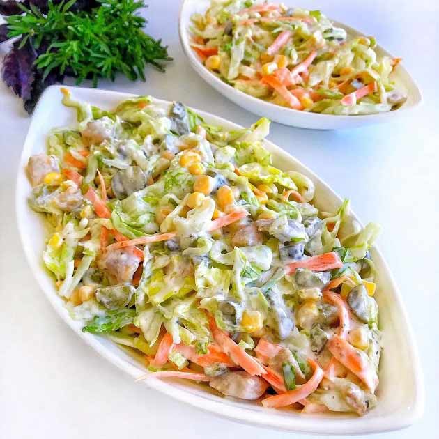 طرز تهیه سالاد مرغ ترکیه ای خوشمزه و حرفه ای با طعم عالی ، دستور تهیه سالاد مرغ ترکیه ای رژیمی با روغن زیتون