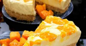 طرز تهیه چیز کیک انبه خوشمزه و یخچالی با بیسکویت پتی بور