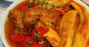 طرز تهیه خورش بادمجان بسیار خوشمزه و مجلسی با مرغ ، دستور پخت خورشت بادمجان تصویری با مرغ برای 4 نفر با لپه بدون گوشت با سیب زمینی