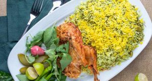 طرز تهیه شوید پلو با مرغ، غذای بسیار خوشمزه و مجلسی برای دو نفر 2 نفر ، دستور پخت شوید پلو با مرغ ریش ریش شده رستورانی و تصویری مرحله به مرحله
