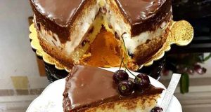 طرز تهیه کیک بستنی خوشمزه و شکلاتی به روش کافی شاپی ، دستور تهیه کیک بستنی قالبی وانیلی و خانگی تصویری آشپزخانه کوچک من مرحله به مرحله
