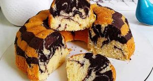 طرز تهیه کیک ماربل وانیلی و شکلاتی خوشمزه در خانه