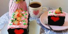 طرز تهیه کیک سورپرایز قلبی خوشمزه برای سالگرد ازدواج