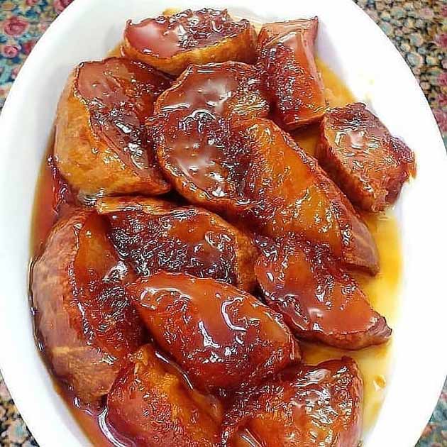 طرز تهیه کدو حلوایی سرخ شده و مجلسی خوشمزه با شیره انگور