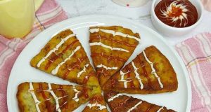 طرز تهیه پیتزا سیب زمینی آب پز خوشمزه و فوری بدون فر ، دستور پخت پیتزا سیب زمینی رنده شده و تنوری بدون فر با پنیر و قارچ