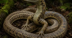 تعبیر خواب ماری که دست و پا دارد + راز این خواب ترسناک چیست؟
